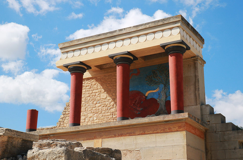 View of Knossos archaeological site