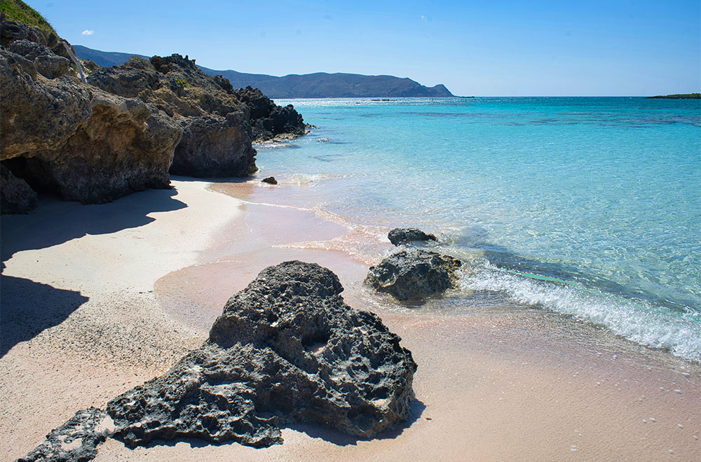 View of beautifull Cretan beach